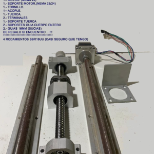 Kit Eje Z Completo CNC – con Nema 23 y Guías Lineales