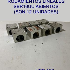 Rodamientos Lineales SBR16 x 12unidades